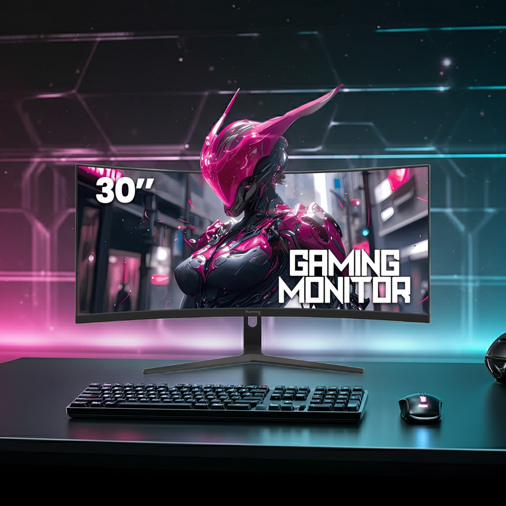 30" Curved Gaming Monitor – 200Hz, WFHD 2560x1080, 21:9 Ultrawide, FreeSync, HDMI & DisplayPort